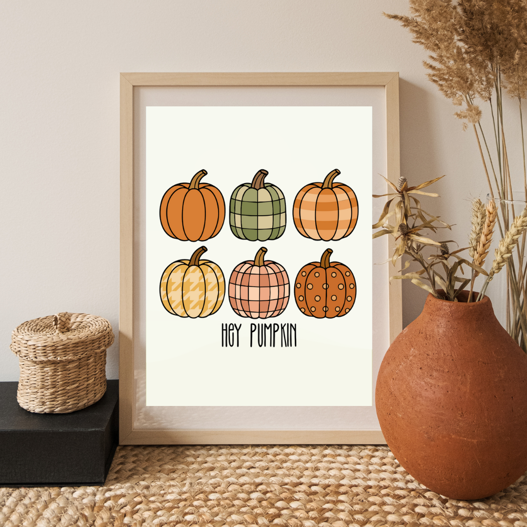 Wall Print - Hey Pumpkin
