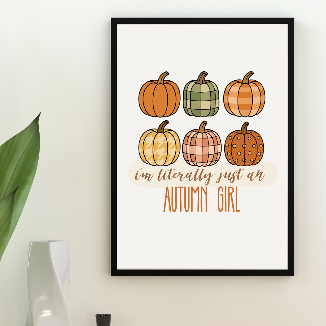 Wall Print - Just an Autumn Girl