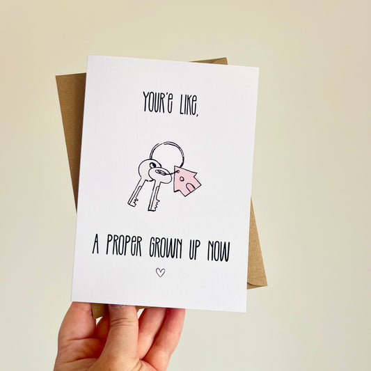 Proper Grown Up - New Home Card