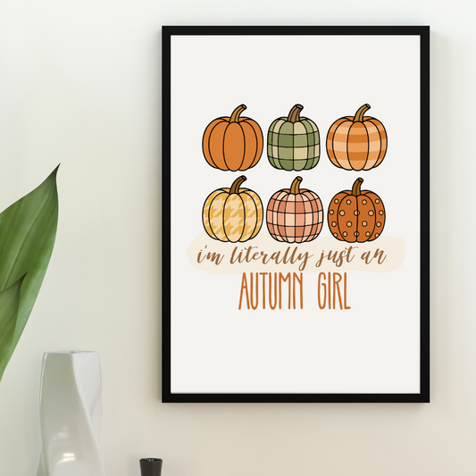 Wall Print - Just an Autumn Girl