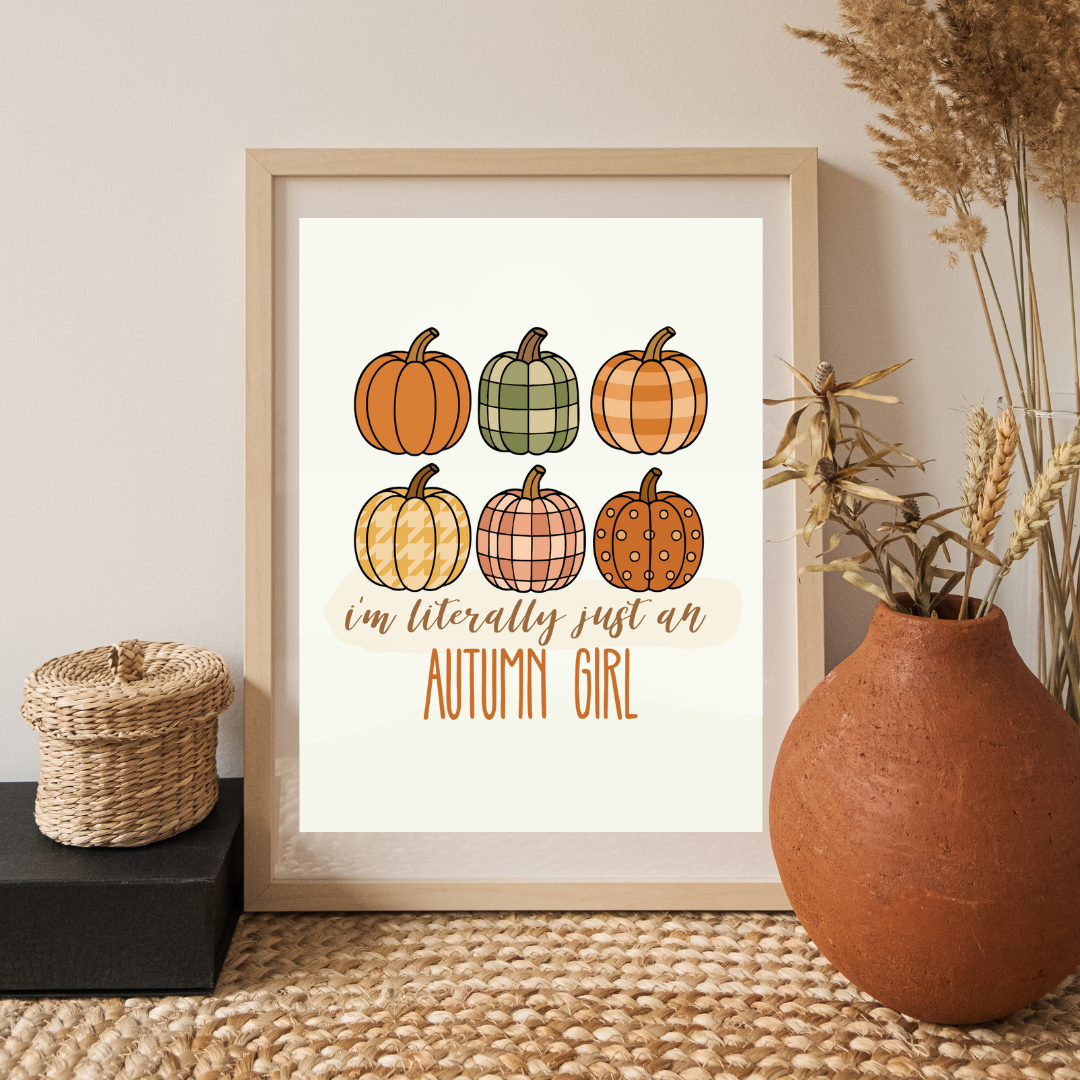 Wall Print - Just an Autumn Girl